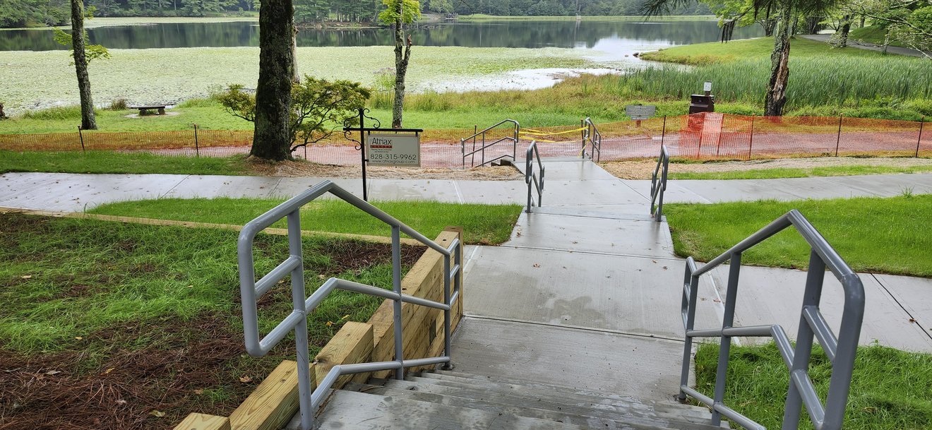 Steps for Able-Bodied at Bass Lake Access Ramp