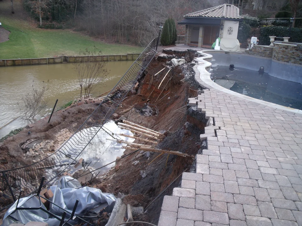 Failing retaining wall project