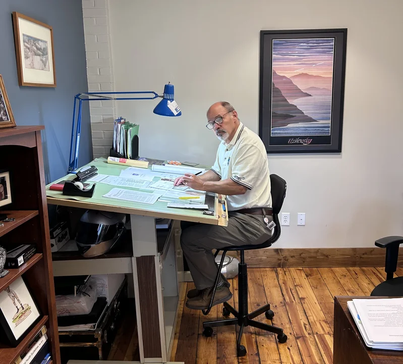 Ed at architect table