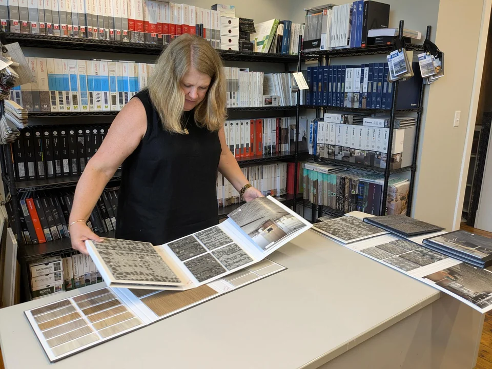 Sally with samples