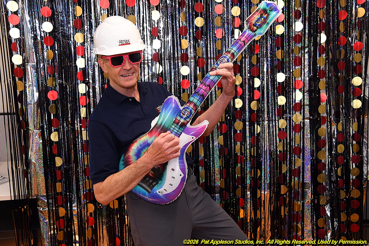Simon playing guitar