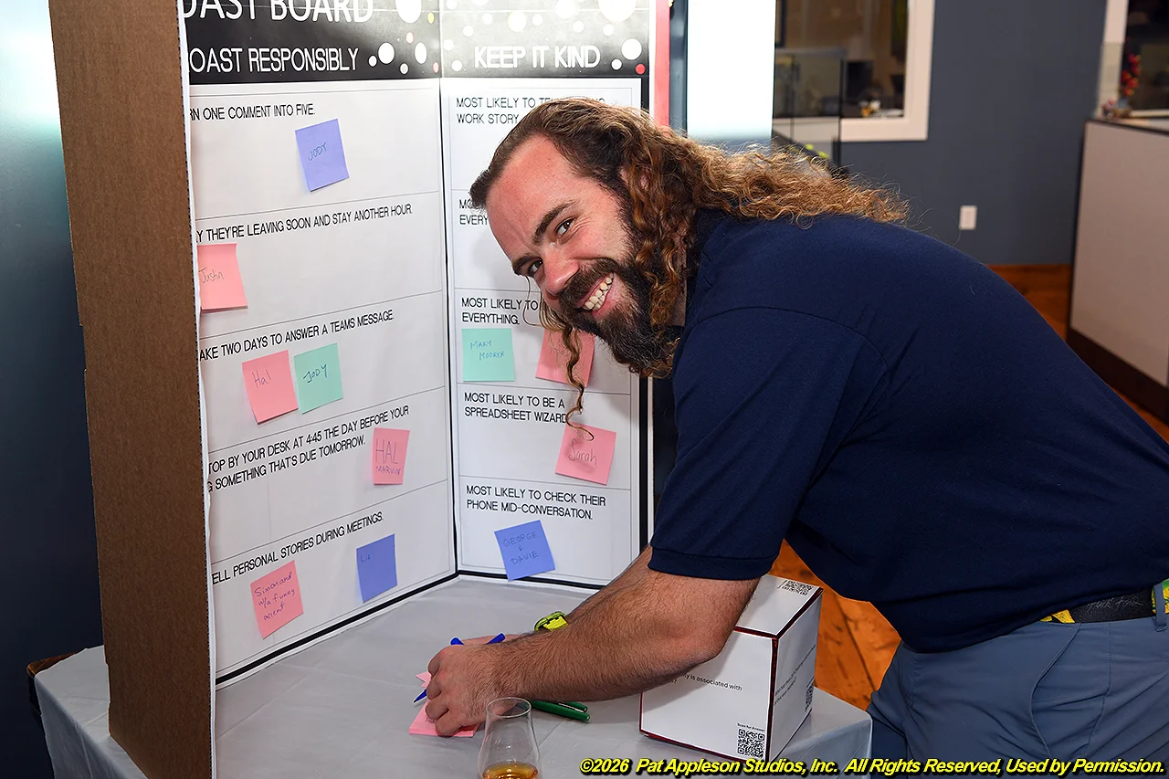 Taylor at roast board