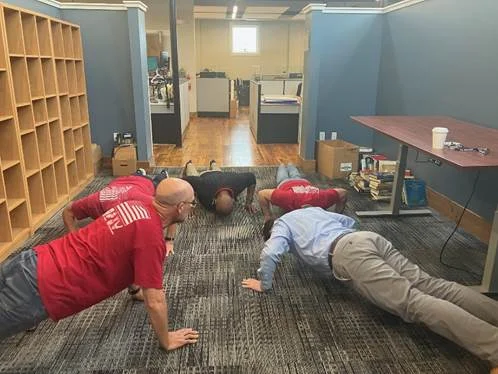 Push-up Fridays: weekly goal is 1000 collective push-ups.